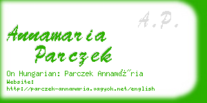 annamaria parczek business card